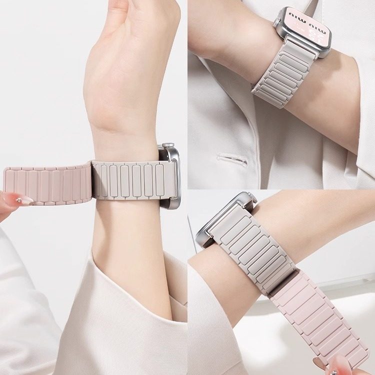 适用华为手表FIt54/4pro高级感拼色硅胶磁吸fit3新款运动表带男女