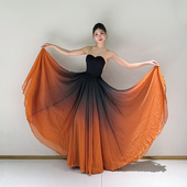 梦霞原创舞蹈不问别离大摆裙古典舞渐变色舞蹈裙江南飞雁原创裙子