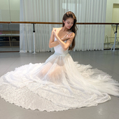 江南飞雁原创舞蹈裙时间煮雨会开花 云舞蹈裙子艺考表演出服裙子