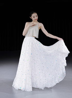 橙一一原创春不晚舞蹈裙子古典舞现代舞秋风起江南飞雁原创裙子