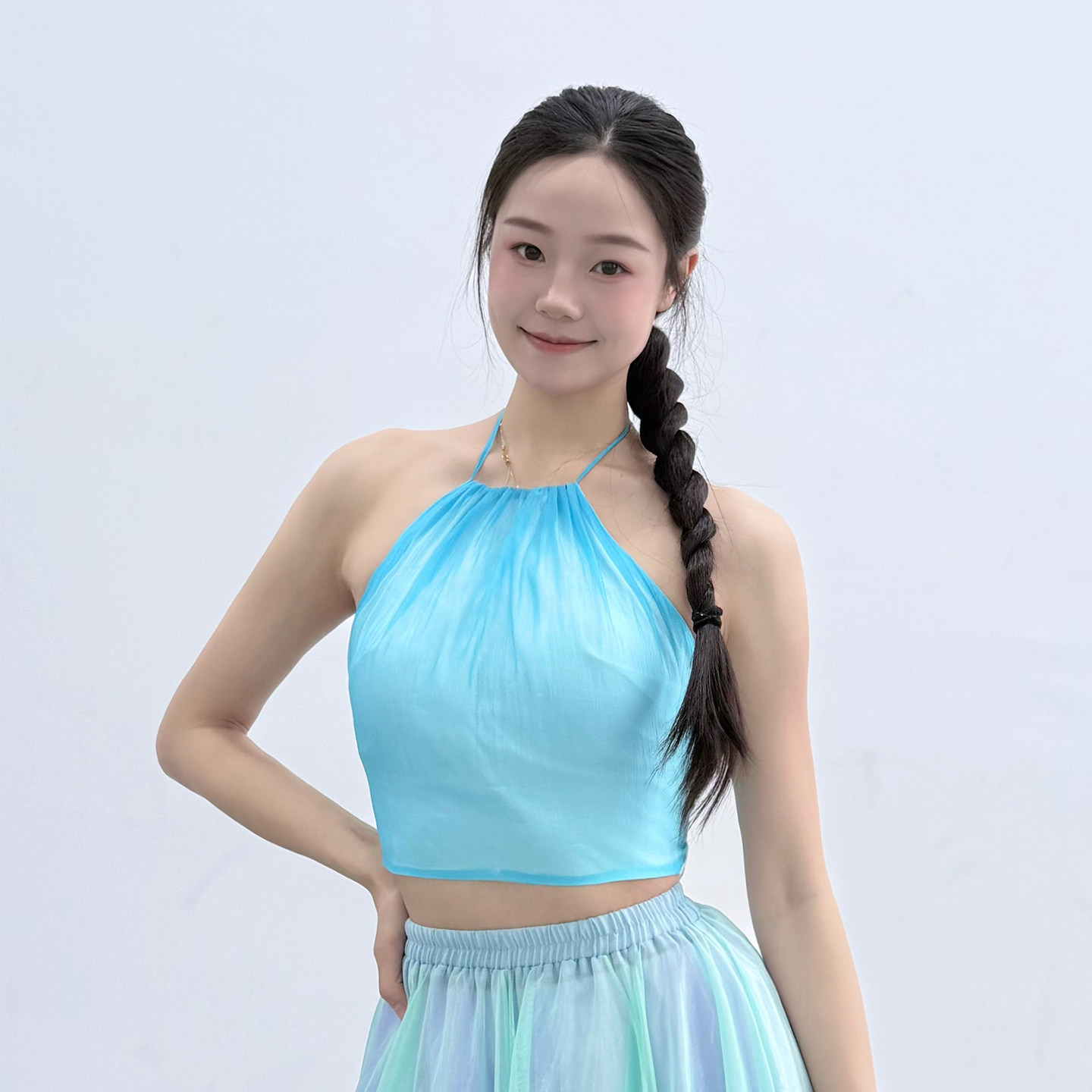 梦底舞蹈古典现代爵士舞抹胸吊带