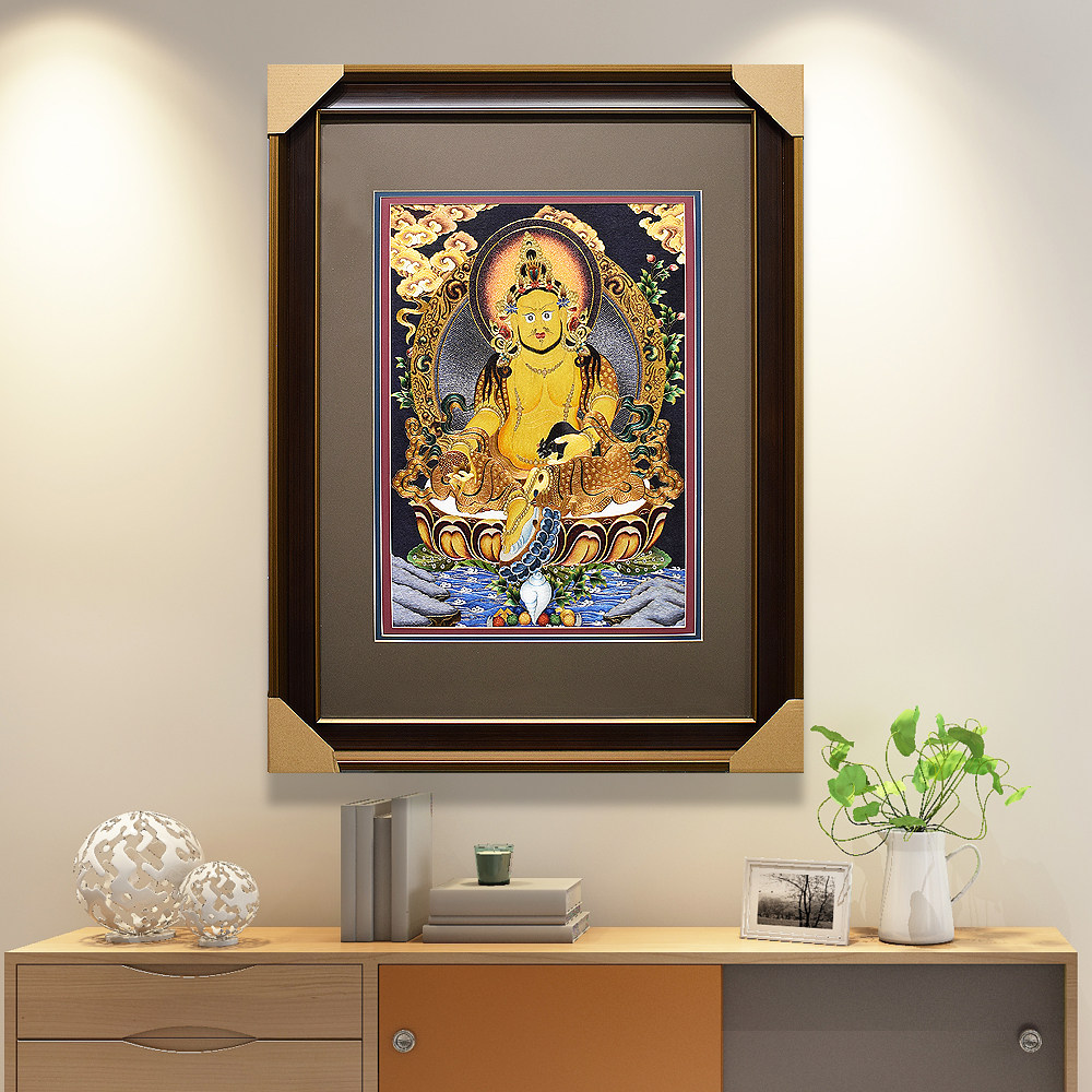 60*80顾氏家族大师手工精品苏绣黄财神  客厅书房茶室刺绣挂画