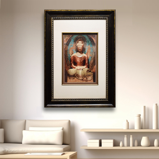 饰品手工刺绣过道书房刺绣挂画 92顾氏刺绣释迦牟尼佛像家居装