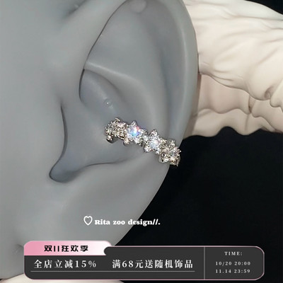 繁星锆重工耳圈耳环耳饰耳蜗环