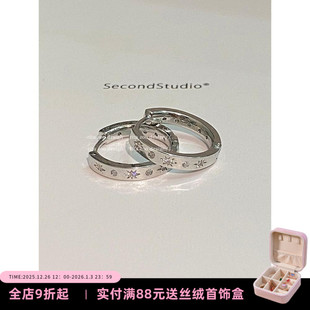 像星星一样闪耀～高级简约设计镶锆ins精致耳环耳圈 Zoo Rita