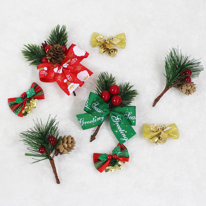 圣诞礼品装饰松果铃铛花环