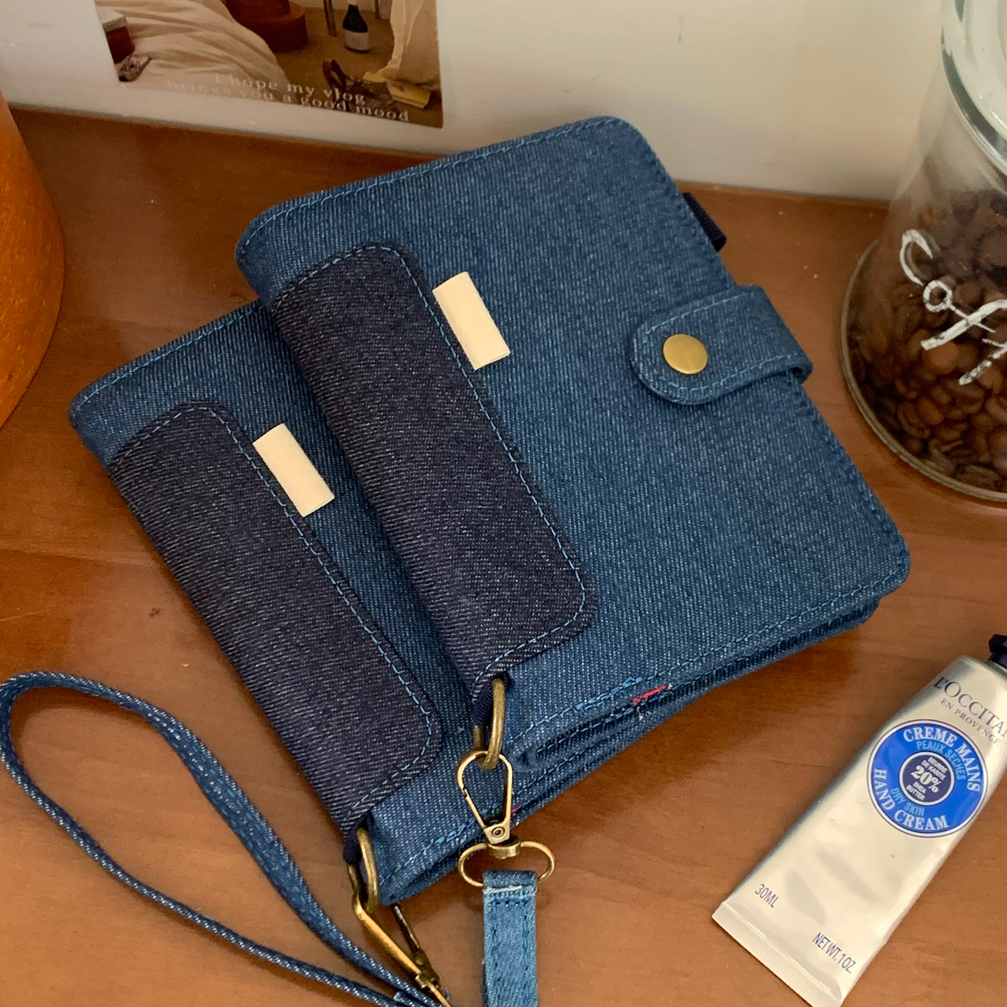 简约牛仔A7手账本学生ins风高颜值随身本子可拆卸活页日记笔记本