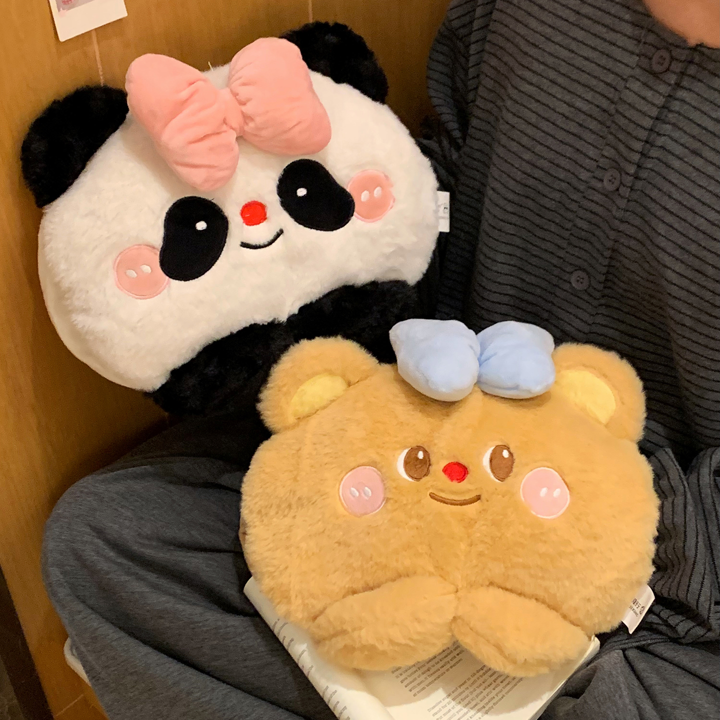 可爱小熊热水袋充电款插手暖水袋被窝专用暖水暖脚注水防爆暖手袋