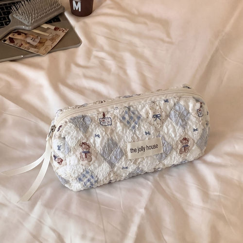 化妆包女便携随身小型化妆收纳包旅行外出卡通小熊洗漱包化妆品包