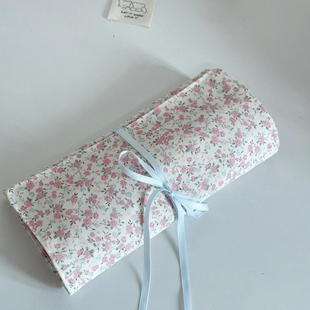 化妆刷收纳包便携卷袋大容量刷包新款ins风小碎花刷子眉笔收纳袋