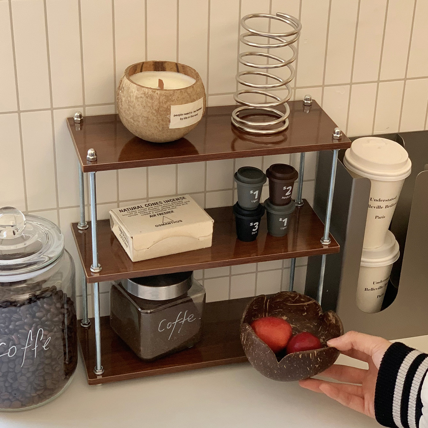 实木杯架中古风水杯茶杯茶具杯子收纳架子桌面咖啡杯餐边柜置物架,收纳整理,整理架/置物架/收纳架,淘宝优惠券,粉丝福利购,淘宝优惠卷