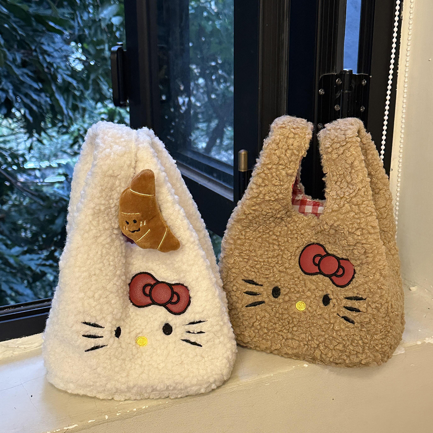 可爱羊羔毛通勤托特包大容量女冬季百搭包包手提杂物小拎包菜篮子,箱包皮具/热销女包/男包,托特包,淘宝优惠券,粉丝福利购,淘宝优惠卷