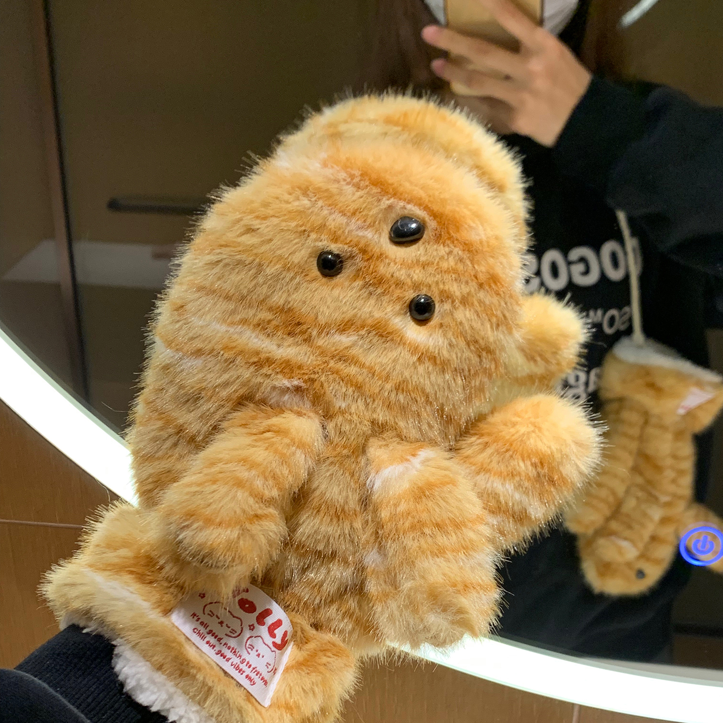 毛茸茸手套女冬加厚防风防寒骑行自行车电动车卡通可爱虎纹手套