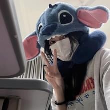 史迪仔U型枕连帽一体旅行枕护颈办公室午睡枕头遮光帽子飞机枕