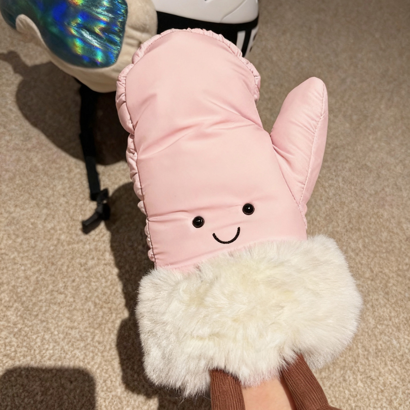 可爱冬季手套女生东北玩雪高颜值防水防风抗寒加厚保暖滑雪手套棉