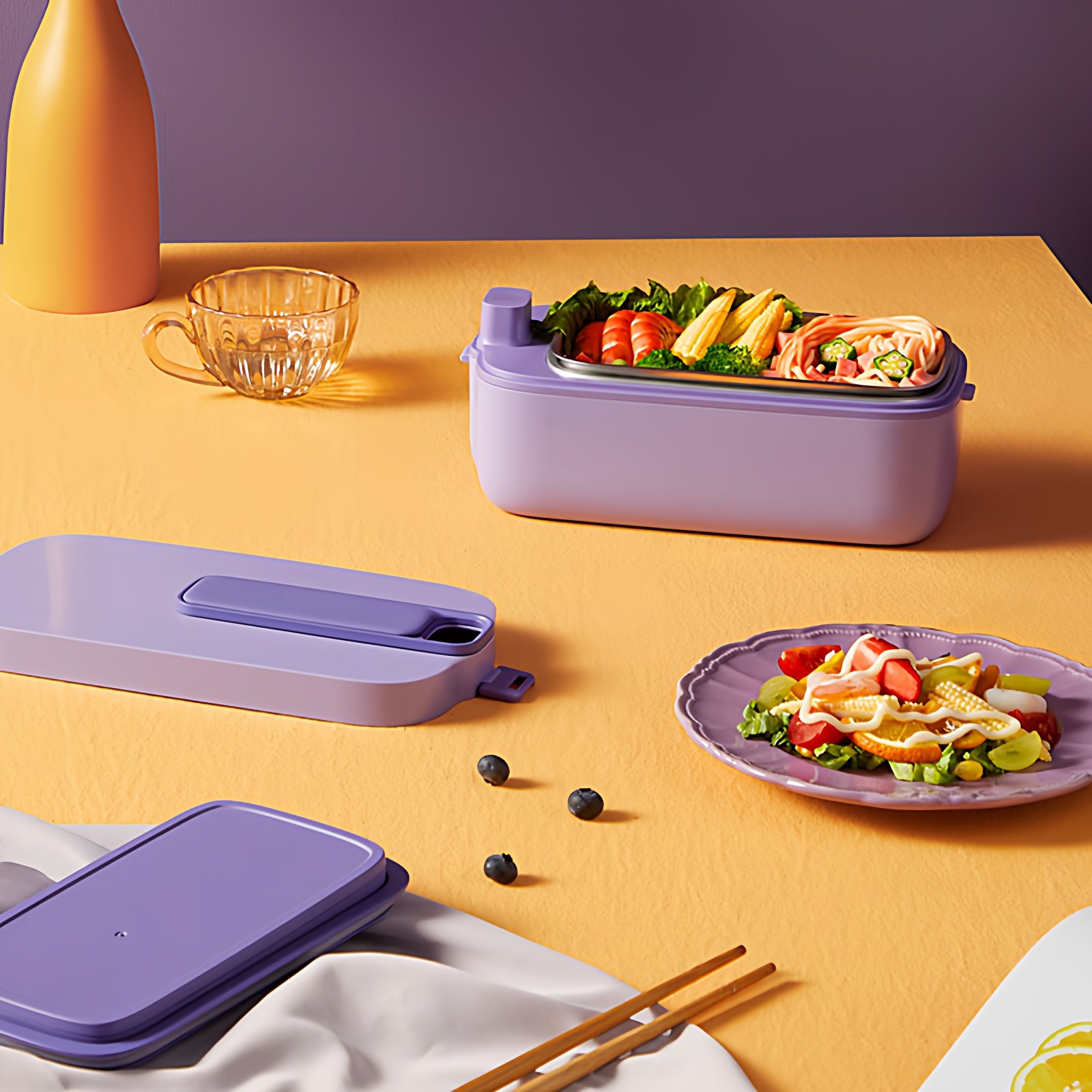 加热饭盒车载可充电式自带加热保温上班族无线电热饭神器2025新款