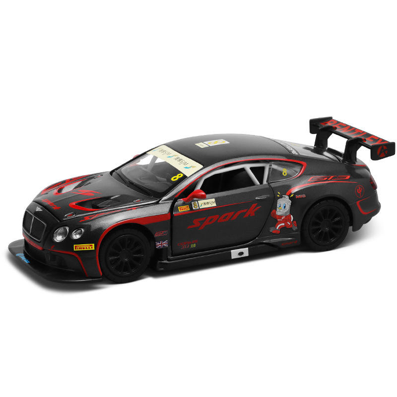 CCA1:32宾利欧陆GT3合金超跑赛车模型声光联动奢华潮玩摆件礼物