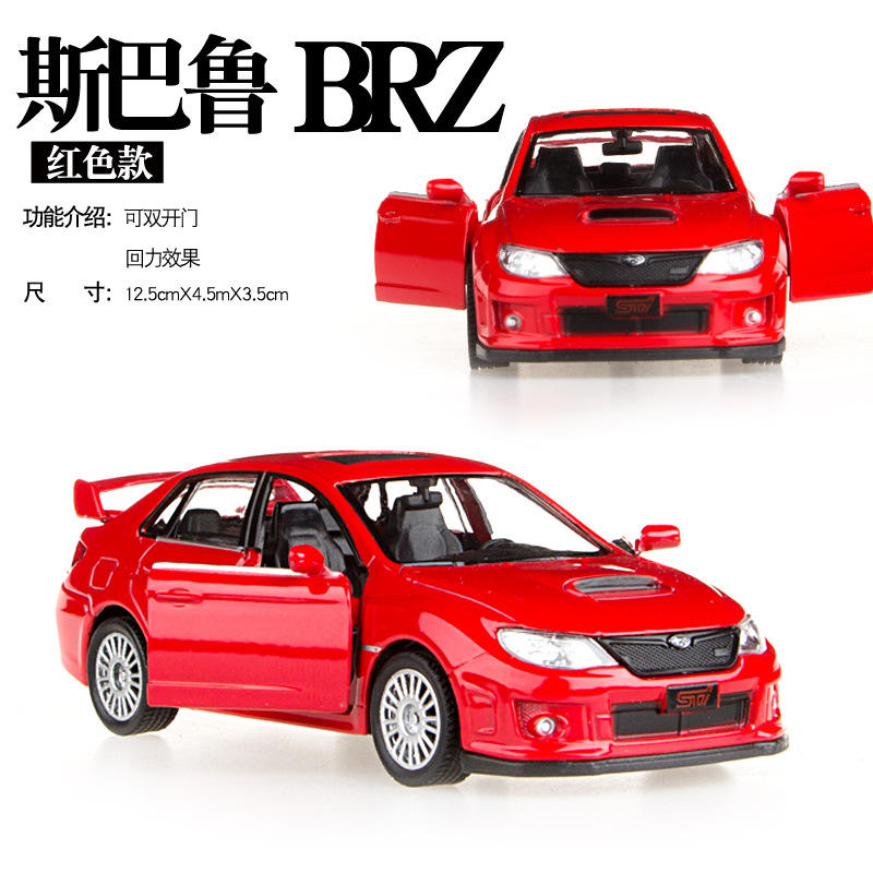 新款 马珂垯五寸声光版斯巴鲁翼豹WRX跑车越野车合金车模型玩具