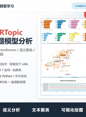 BERTopic主题分析话题演化+DTM动态主题模型Python文本分析辅导