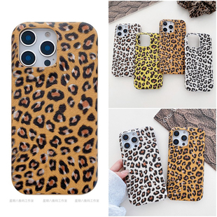 复古欧美豹纹皮质适用三星A55手机壳A54保护套三星A13 a14手机a15壳A22保护A51套A33高级感A35皮A34手机壳a53