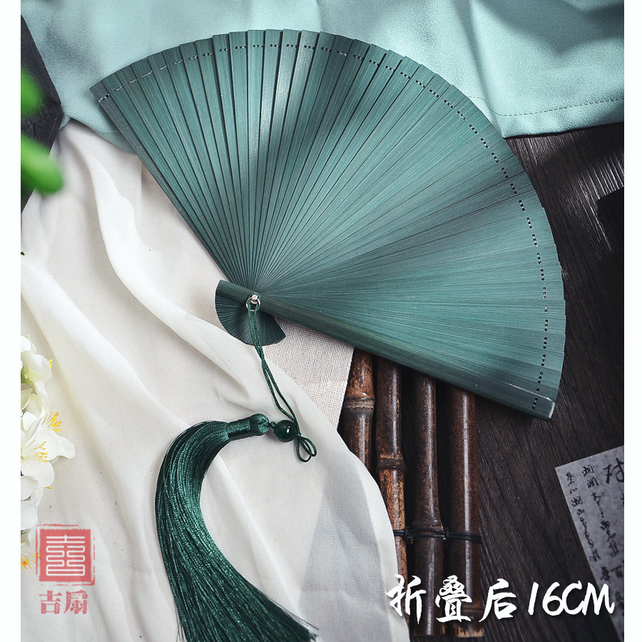 全竹扇子折扇中国风迷你古风旗袍汉服小折扇复古夏季随身小号折叠
