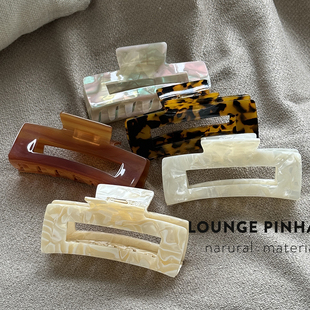 新款醋酸大号抓夹发量多发夹高级感简约鲨鱼夹后脑勺盘发夹子头饰