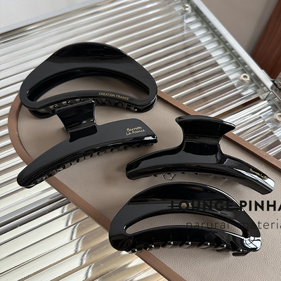 韩国醋酸黑色高级感大号抓夹