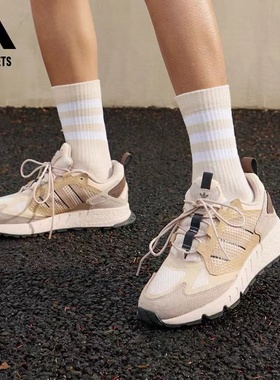 Adidas阿迪达斯三叶草 ZX 1K Boost 男女款低帮休闲跑步鞋 HP2848