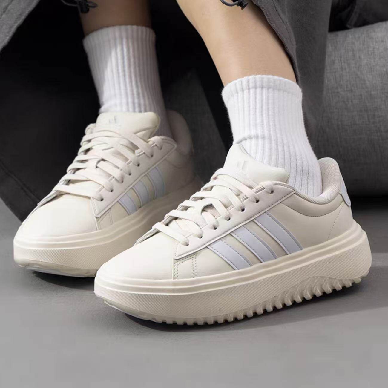 ADIDAS阿迪达斯正品 CRAND COURT PLATFORM 运动休闲鞋 JQ1078