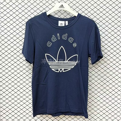 ADIDAS阿迪达斯正品LOGO圆领时尚百搭运动休闲T恤短袖JD3257