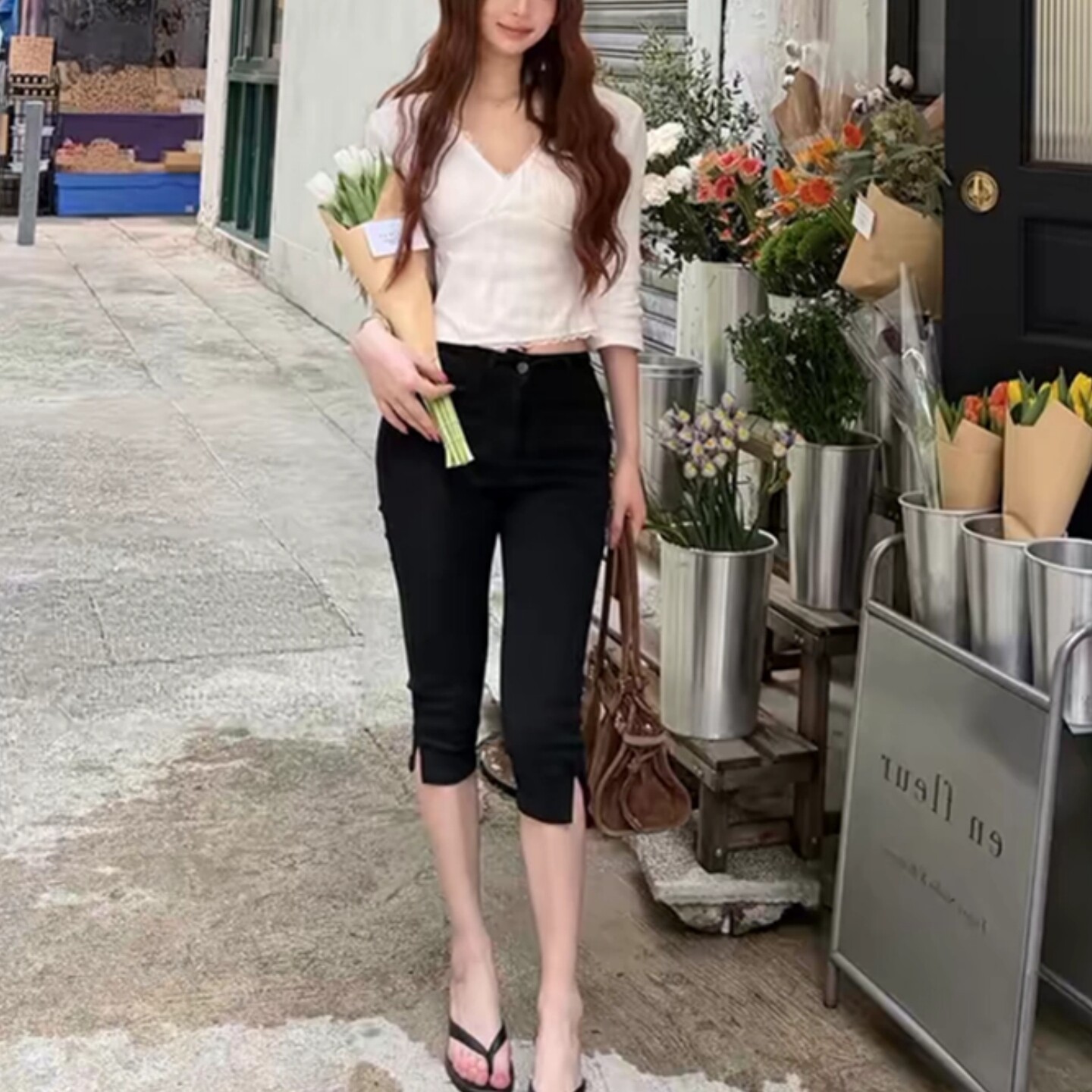 欧洲站夏季薄款牛仔五分裤女图片