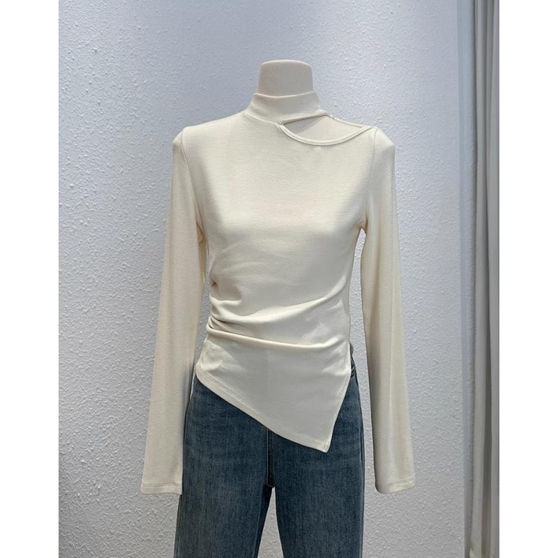 欧洲站纯色大码内搭打底衫女