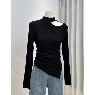 欧版半高领大码内搭打底衫女