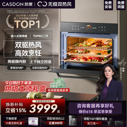 凯度TDpro二代双热风蒸烤箱