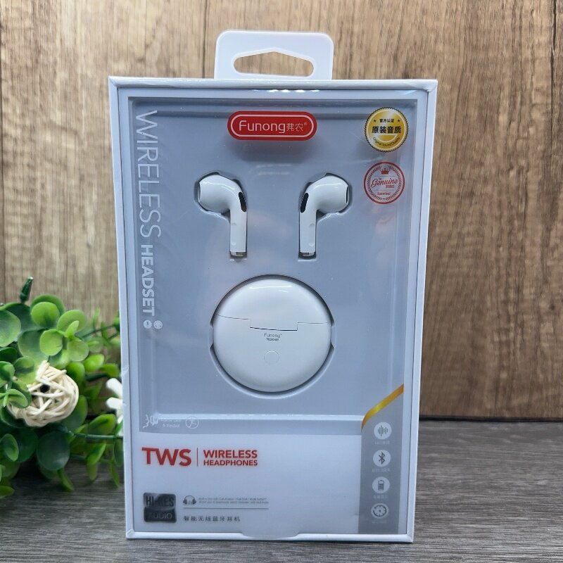 弗农R111 TWS蓝牙耳机 盒装游戏低延迟半入耳无线音乐5.0蓝牙耳机