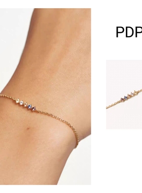 925银镀18k金闺蜜手链女生夏ins小众设计轻奢新款宝石送生日礼物