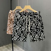 短裤 衩时尚 半截裤 五分裤 夏季 休闲宽松大码 男士 外穿沙滩裤 大裤 薄款