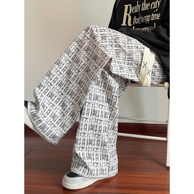 专柜品质灯芯绒裤子男秋冬款宽松直筒垂感休闲青少年潮牌美式阔腿