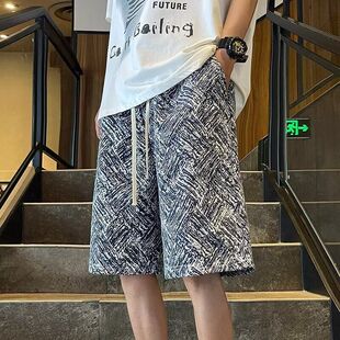 时尚 过膝短裤 新款 显外穿薄款 男百搭宽松休闲 冰丝五分裤 2026新夏季