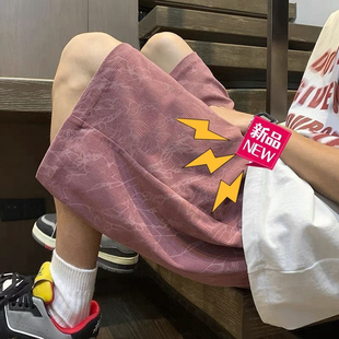 宽松休闲新款 运动五分裤 子潮牌大码 美式 五分裤 夏季 中裤 高街短裤