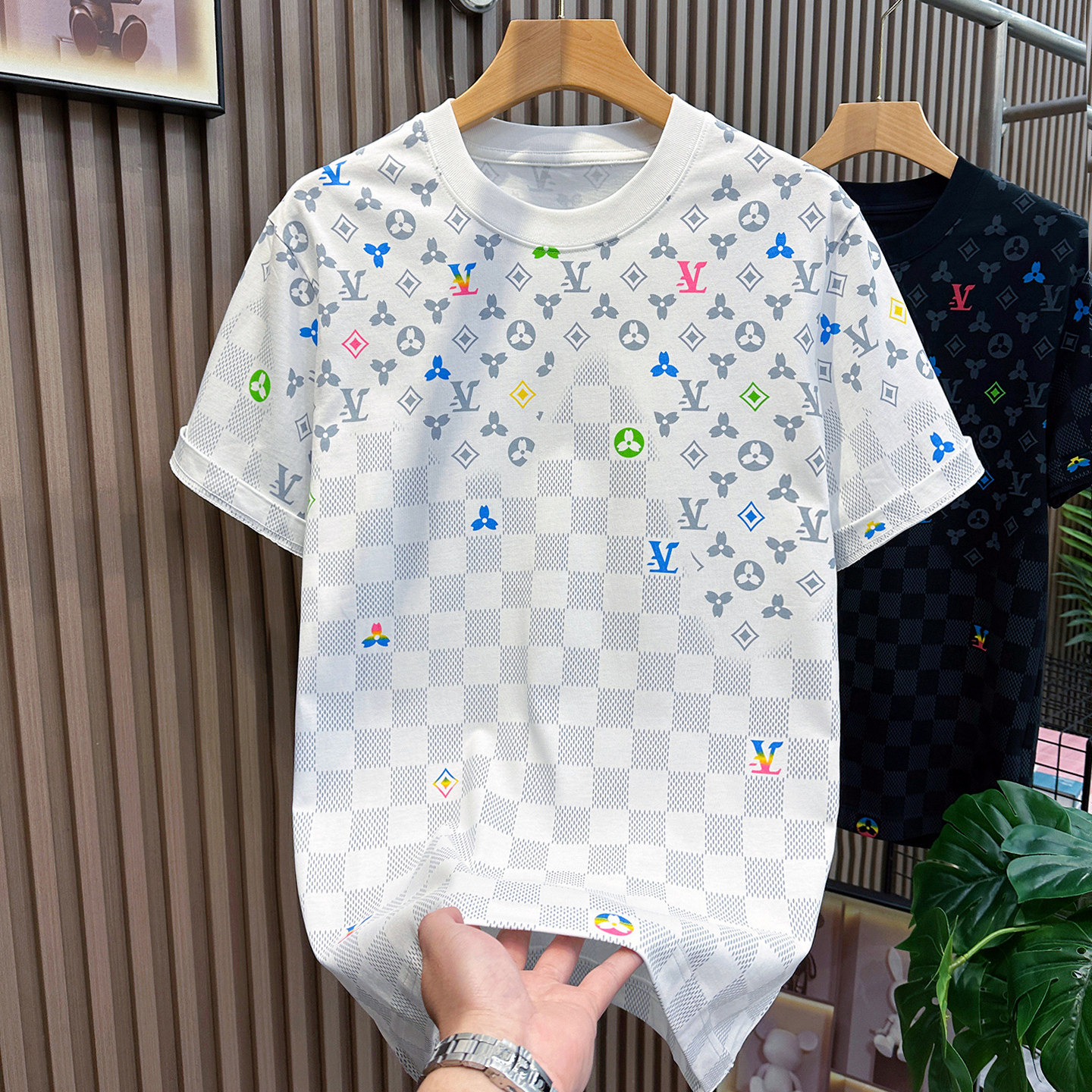美式复古短袖T恤男潮牌宽松帅气