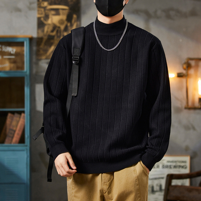 设计高级毛衣男潮流百搭美式复古