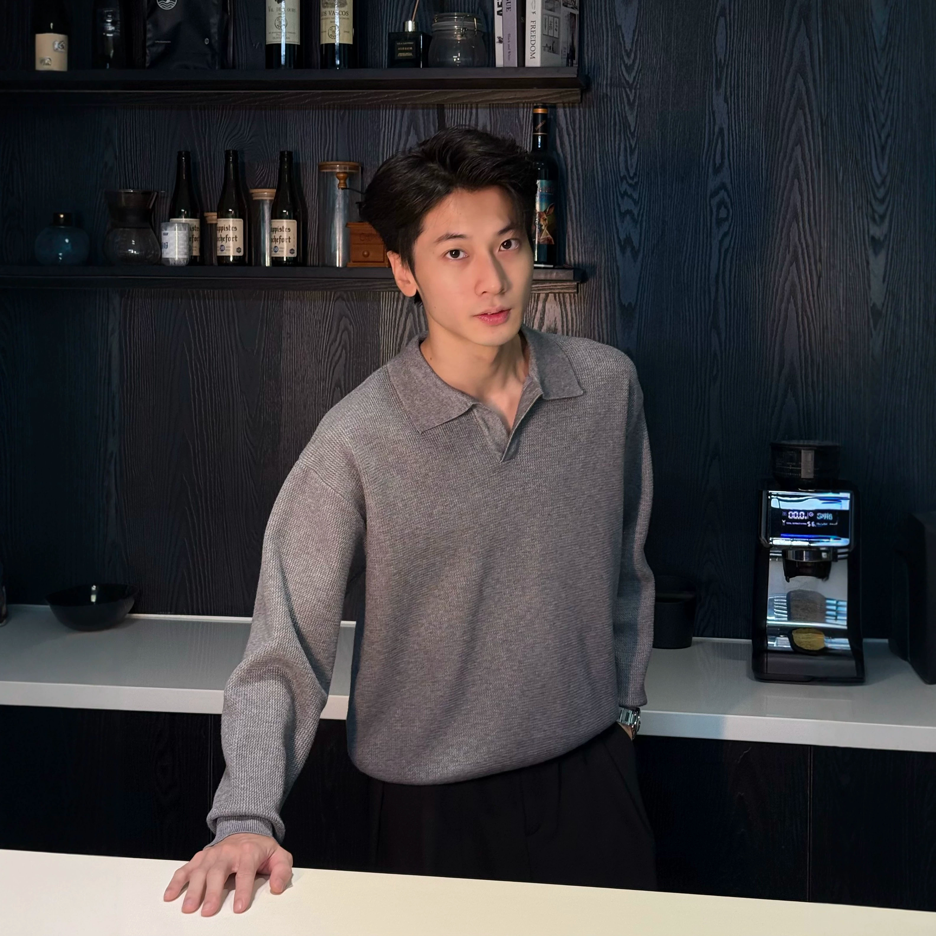 毛衣男针织毛衫潮牌帅气美式复古