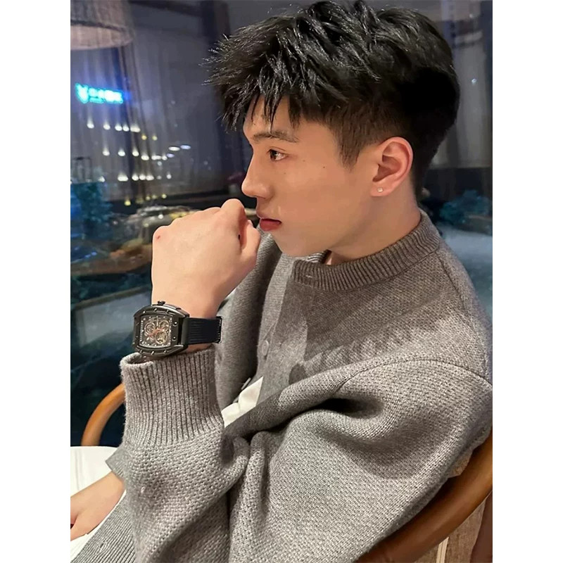 开衫毛衣男针织毛衫潮牌帅气美式
