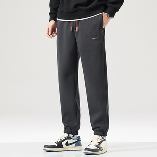 秋季 子2025年新款 新款 束脚运动裤 休闲男士 潮流百搭宽松重磅卫裤 裤