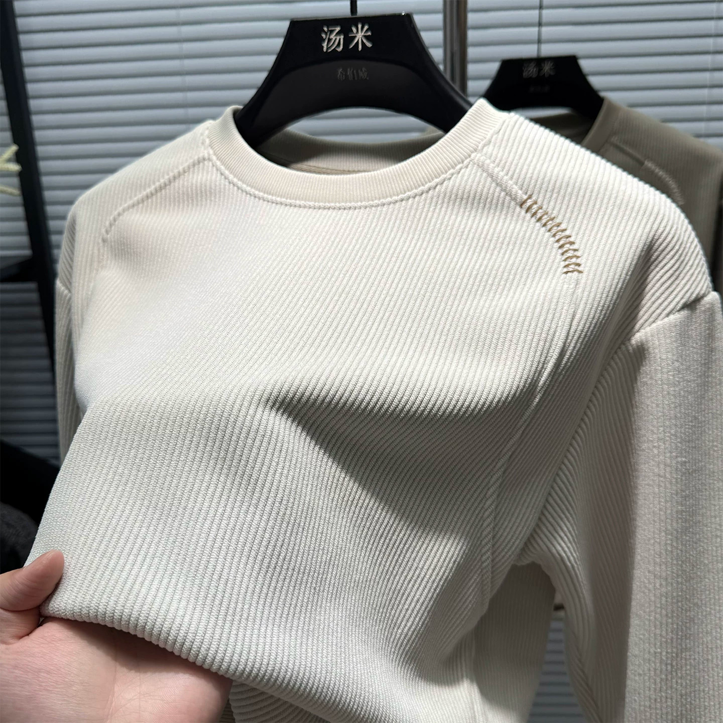 加绒一体绒毛衣男针织毛衫潮牌帅