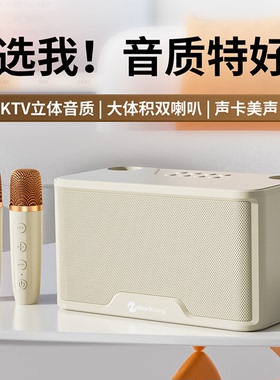 话筒音响一体麦克风家庭KTV儿童家用全民k歌唱歌声卡蓝牙音箱套装