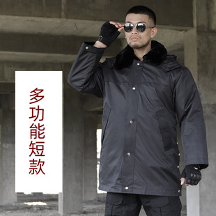 新款军大衣男冬季短款加厚棉服保安多功能外套冷库工作服劳保棉袄