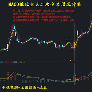 金背离MACD高级战法低位金叉二次金叉顶底背离通达信精品指标公式