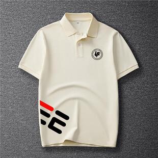 高级商务宽松T恤男士 夏季 翻领POLO衫 短袖 纯棉休闲 新款